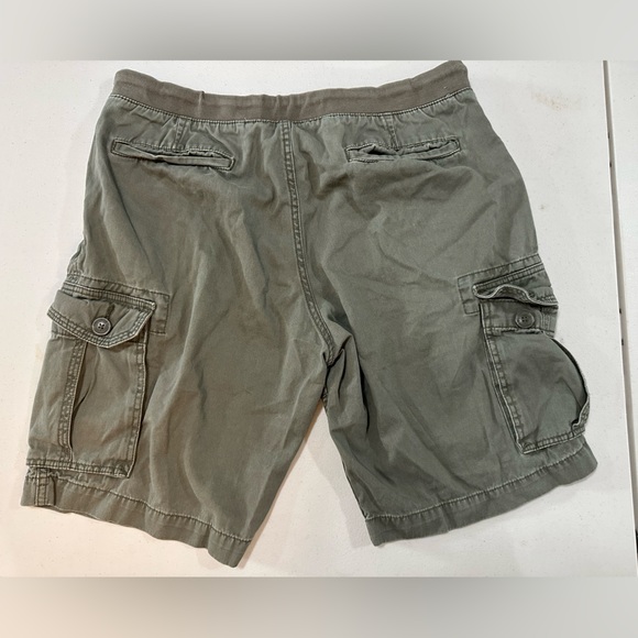 Mens American Rag Drawstring Olive Green Cargo Short w/ Flex Waist Size 36 - Picture 2 of 3